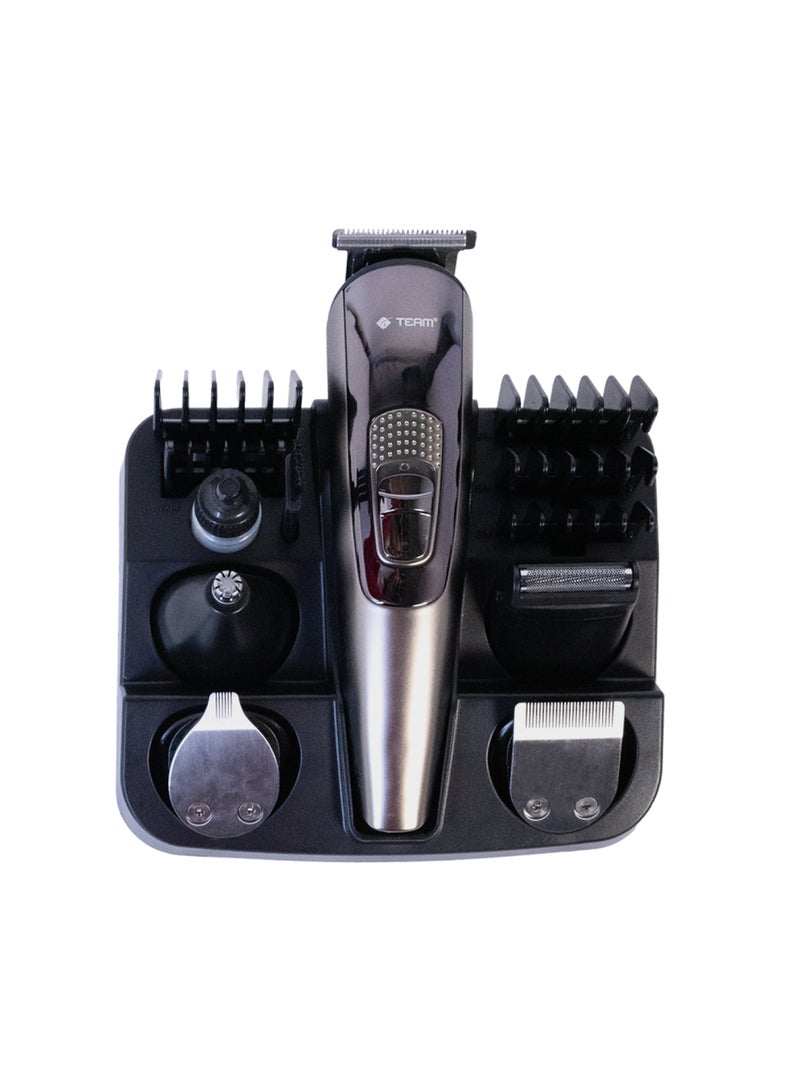 TEAM 11-in-1 Grooming Kit for Men – Beard Trimmer, Hair Clipper, Nose & Ear Trimmer, Micro Shaver, USB Rechargeable, Multi-Purpose Hair Cutting Set - Image 1